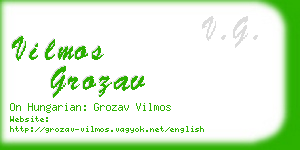 vilmos grozav business card